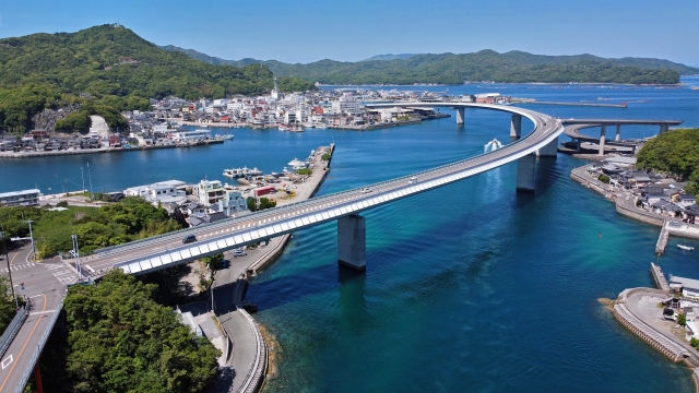 天草市の街並み