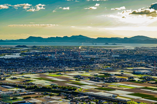 八代市の街並み